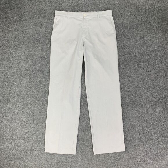 Nike Pants Mens 33 Ash White Tour Stripe Dri-FIT Flat Front Golf Performance - Picture 2 of 12